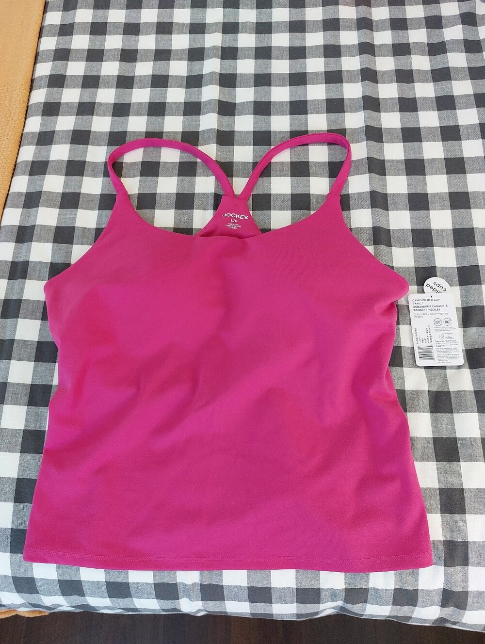 NWT Jockey Women Camisole Molded Cup Tank/Crop Top
